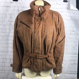 Skea Paris Vail Suedemark Vintage Ski Coat paisley pattern in the suede GUC Sz 6